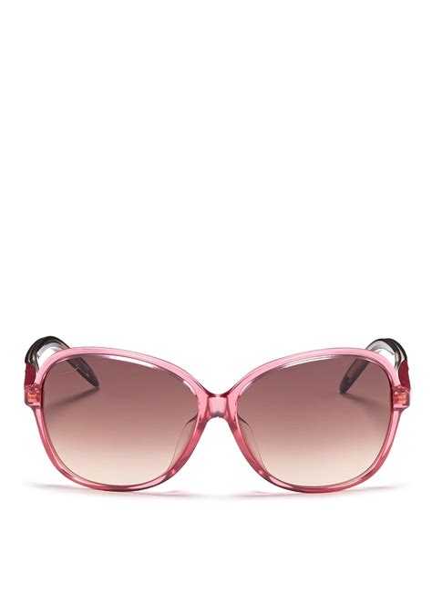 gucci round pink sunglasses